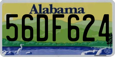 AL license plate 56DF624