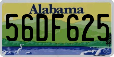 AL license plate 56DF625