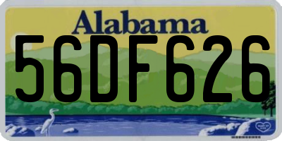 AL license plate 56DF626