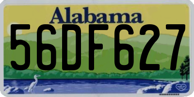 AL license plate 56DF627