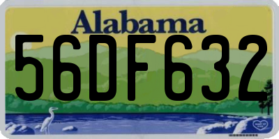 AL license plate 56DF632