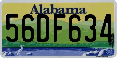 AL license plate 56DF634