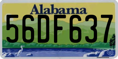 AL license plate 56DF637
