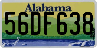 AL license plate 56DF638