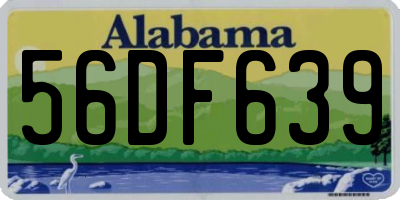 AL license plate 56DF639