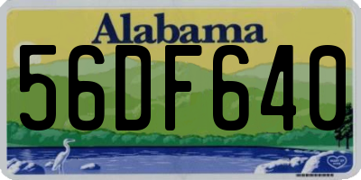 AL license plate 56DF640