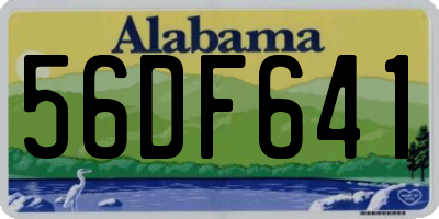 AL license plate 56DF641