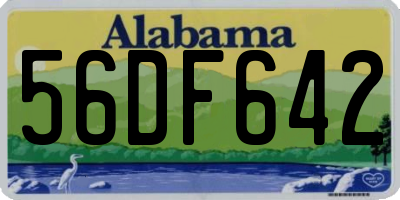 AL license plate 56DF642