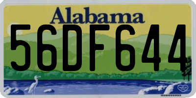 AL license plate 56DF644