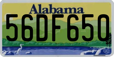 AL license plate 56DF650