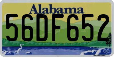 AL license plate 56DF652