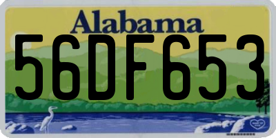 AL license plate 56DF653