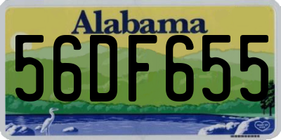 AL license plate 56DF655