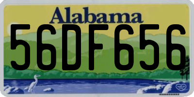 AL license plate 56DF656