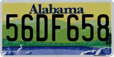 AL license plate 56DF658