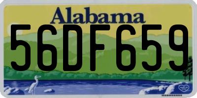 AL license plate 56DF659