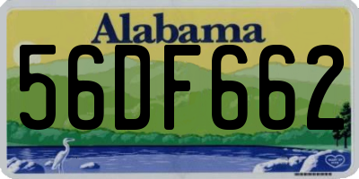 AL license plate 56DF662