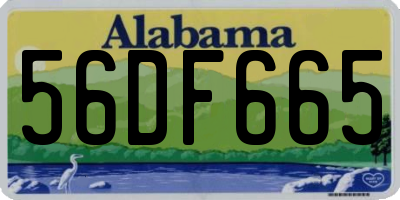 AL license plate 56DF665