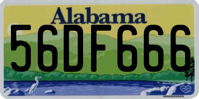 AL license plate 56DF666