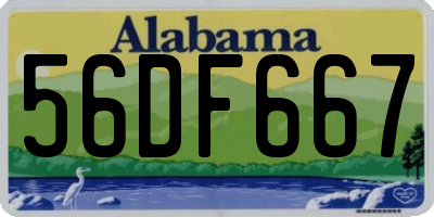 AL license plate 56DF667