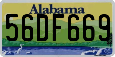 AL license plate 56DF669