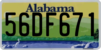 AL license plate 56DF671