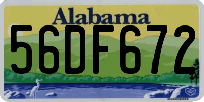 AL license plate 56DF672