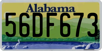 AL license plate 56DF673