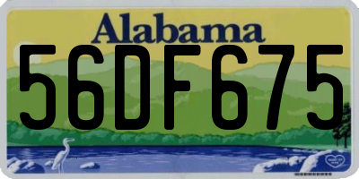 AL license plate 56DF675