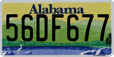 AL license plate 56DF677