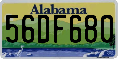 AL license plate 56DF680