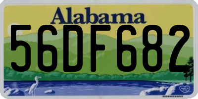 AL license plate 56DF682