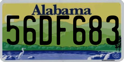 AL license plate 56DF683