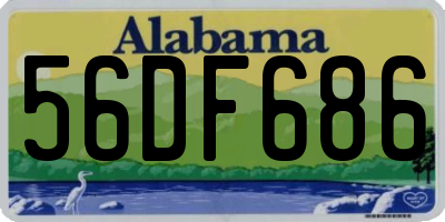 AL license plate 56DF686