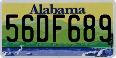 AL license plate 56DF689