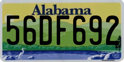 AL license plate 56DF692