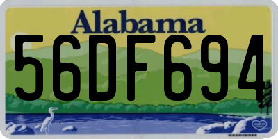 AL license plate 56DF694