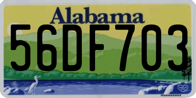 AL license plate 56DF703