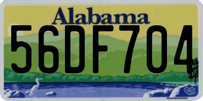 AL license plate 56DF704