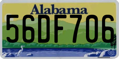 AL license plate 56DF706