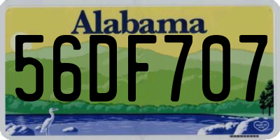 AL license plate 56DF707