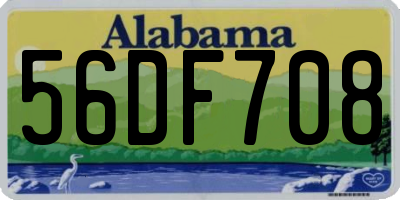 AL license plate 56DF708
