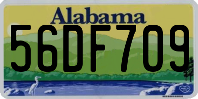 AL license plate 56DF709