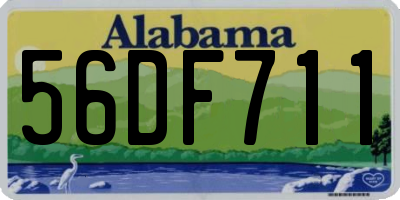 AL license plate 56DF711