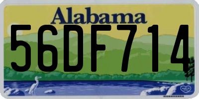 AL license plate 56DF714