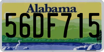 AL license plate 56DF715