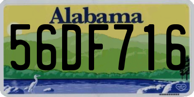 AL license plate 56DF716