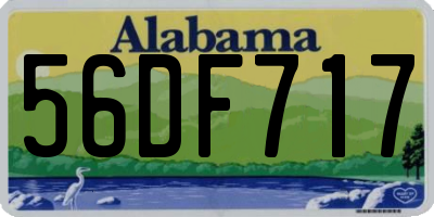 AL license plate 56DF717