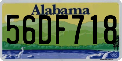 AL license plate 56DF718