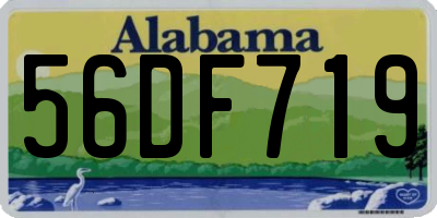AL license plate 56DF719